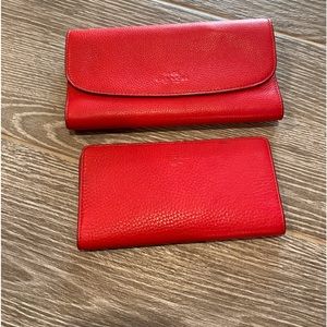 Coach 2 piece set wallets included with checkbook pocket